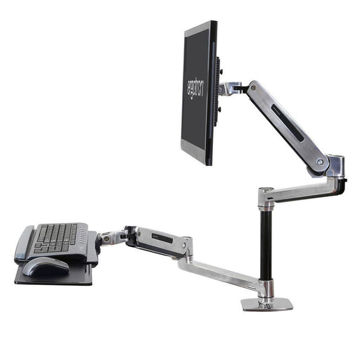 Ergotron WorkFit-LX Single Steh-Sitz Arbeitsplatz mit patentierter CF-Technologie für 1 Bildschirm bis 106,88 cm (42')