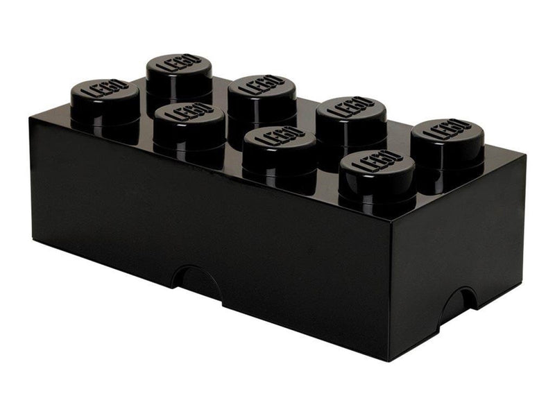 LEGO Aufbewahrungsstein, 8 Noppen, schwarz