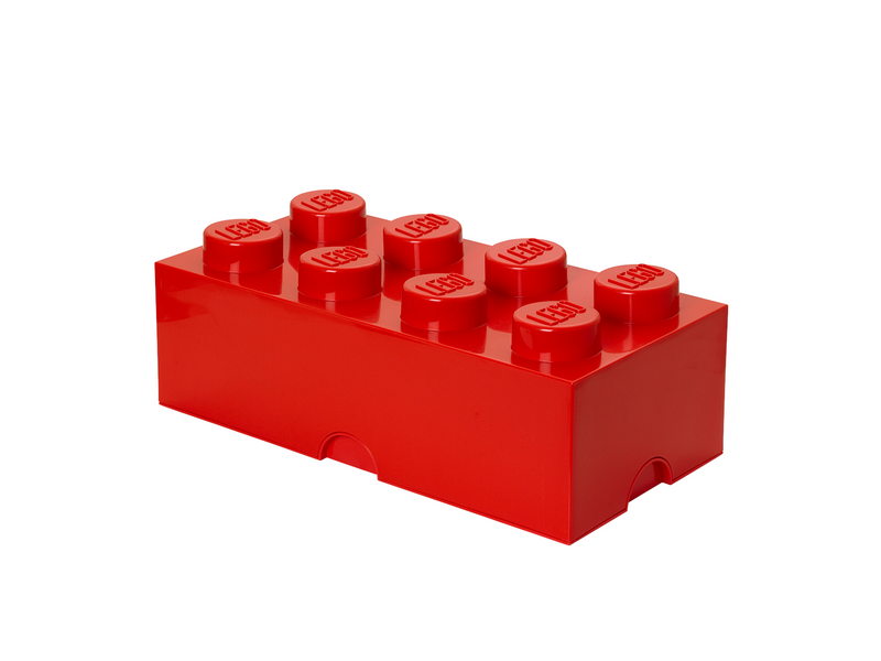 LEGO Aufbewahrungsstein, 8 Noppen, Rot