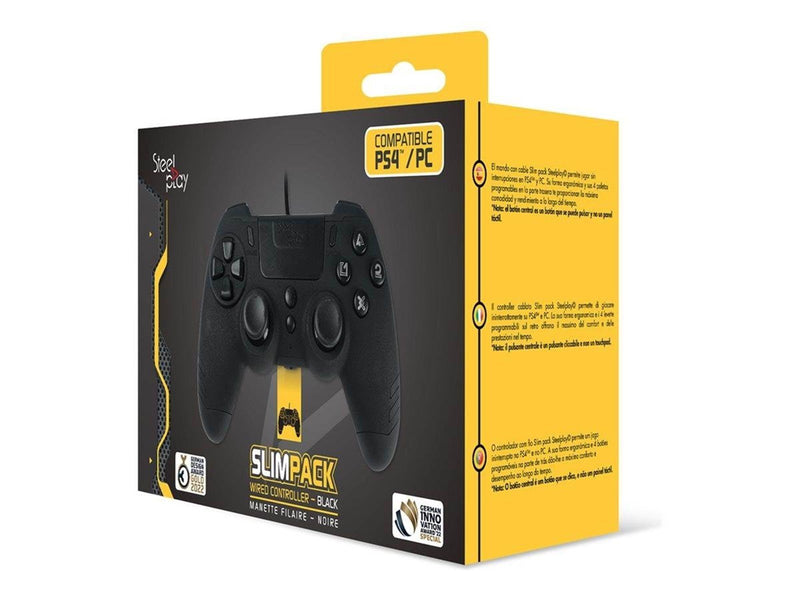 Steelplay Slim Pack Wired Controller - Black - Wired Controller - Sony PlayStation 4