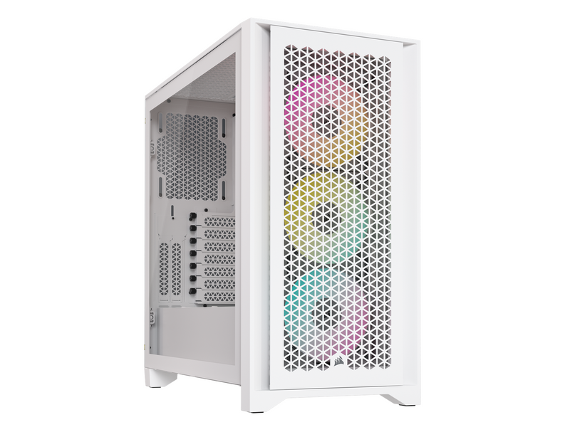 Corsair iCUE 4000D RGB Airflow TG - White - Gehäuse - Miditower - Weiß