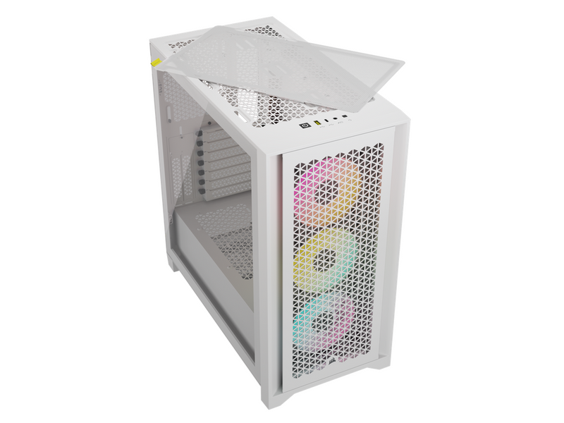 Corsair iCUE 4000D RGB Airflow TG - White - Gehäuse - Miditower - Weiß