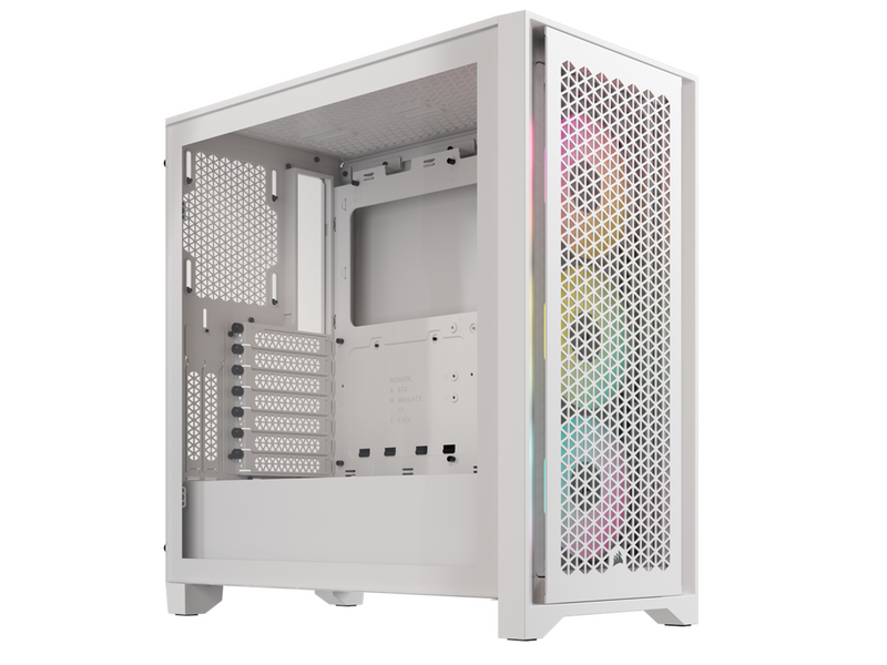 Corsair iCUE 4000D RGB Airflow TG - White - Gehäuse - Miditower - Weiß