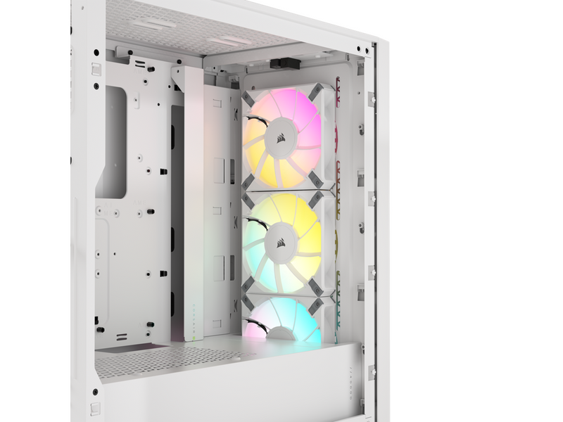 Corsair iCUE 4000D RGB Airflow TG - White - Gehäuse - Miditower - Weiß
