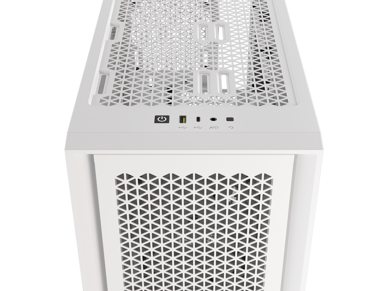 Corsair iCUE 4000D RGB Airflow TG - White - Gehäuse - Miditower - Weiß