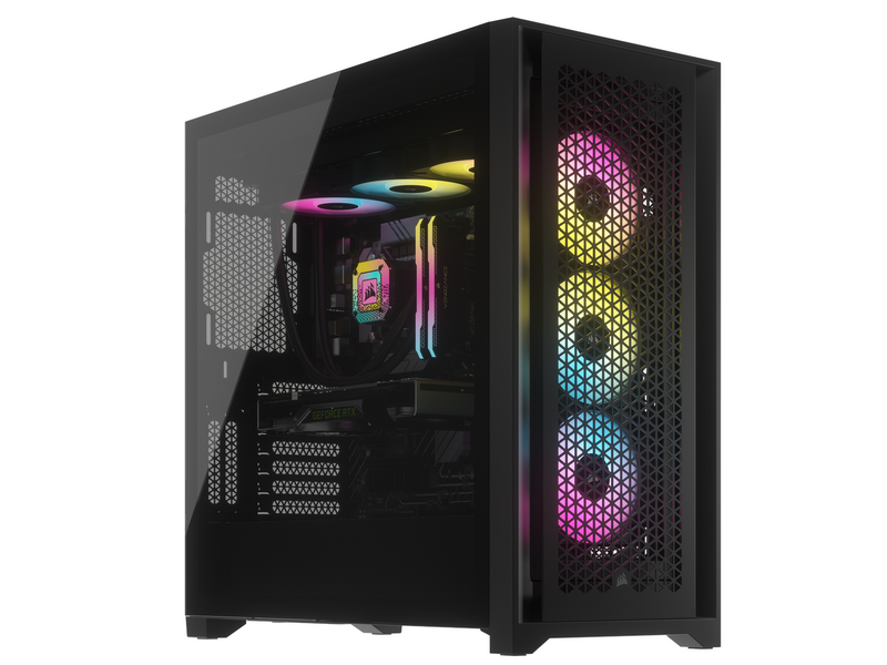Corsair iCUE 5000D RGB Airflow TG - Black - Gehäuse - Miditower - Schwarz