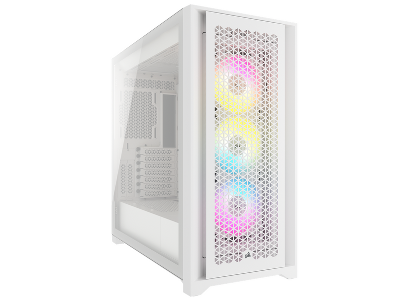 Corsair iCUE 5000D RGB Airflow TG - White - Gehäuse - Miditower - Weiß
