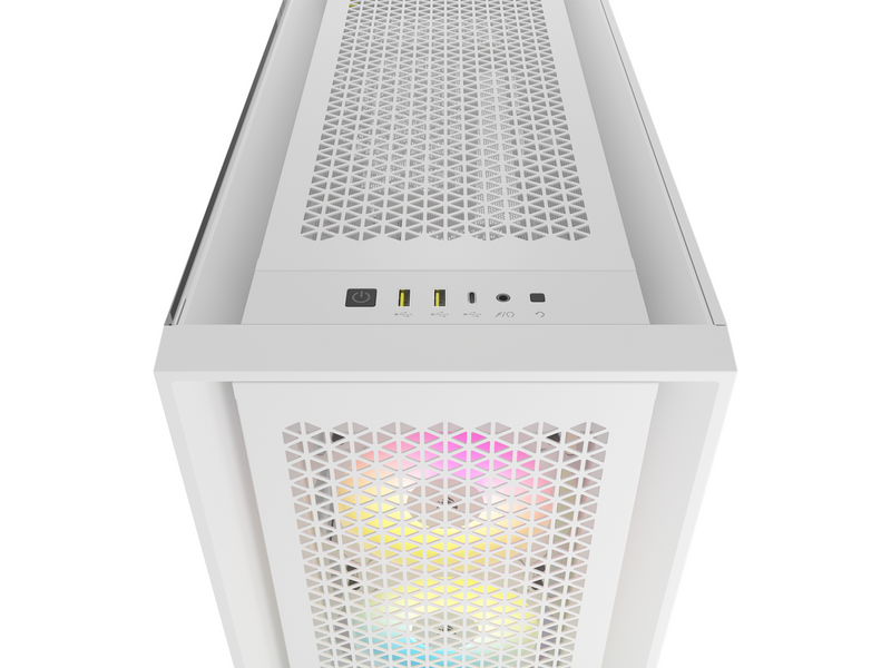 Corsair iCUE 5000D RGB Airflow TG - White - Gehäuse - Miditower - Weiß