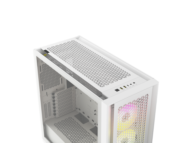 Corsair iCUE 5000D RGB Airflow TG - White - Gehäuse - Miditower - Weiß