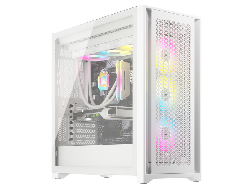 Corsair iCUE 5000D RGB Airflow TG - White - Gehäuse - Miditower - Weiß