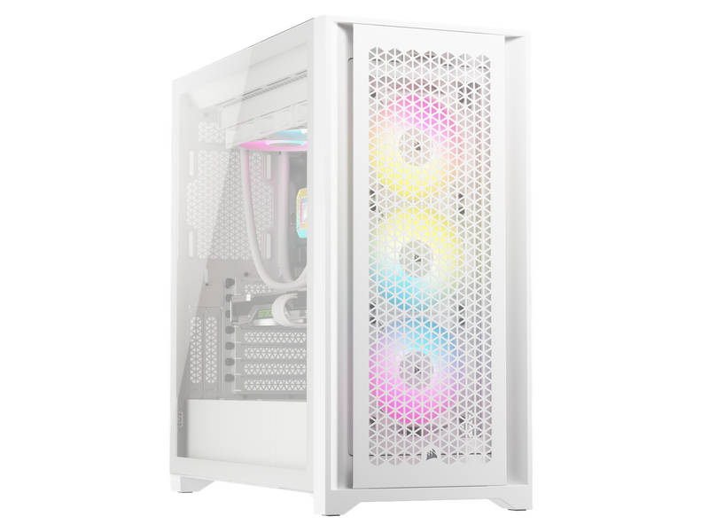 Corsair iCUE 5000D RGB Airflow TG - White - Gehäuse - Miditower - Weiß