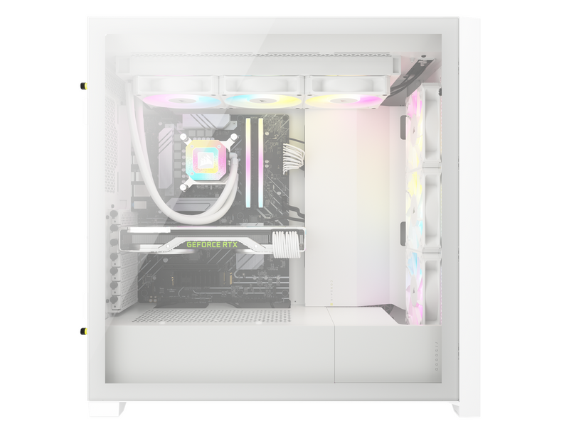 Corsair iCUE 5000D RGB Airflow TG - White - Gehäuse - Miditower - Weiß