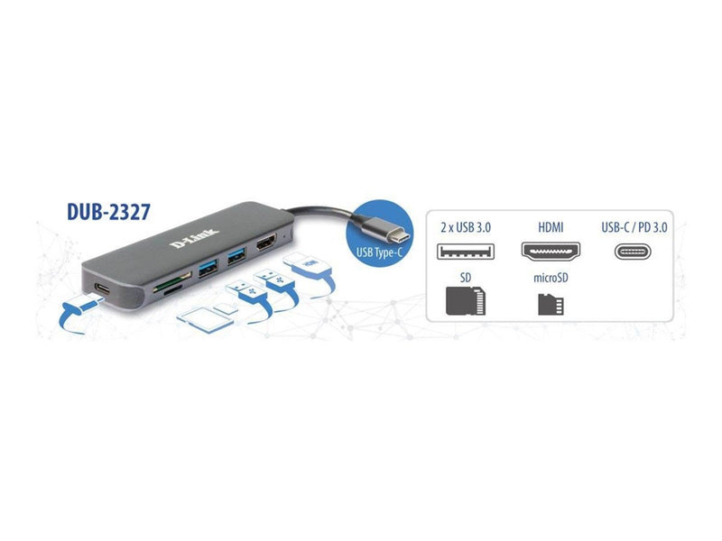 D-Link DUB-2327 - docking station - USB-C / Thunderbolt 3 - HDMI