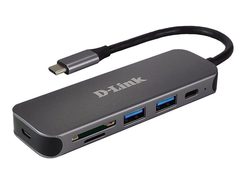 D-Link DUB-2325 - hub - with card reader - 5 ports USB-Hubs - 5 - Grau