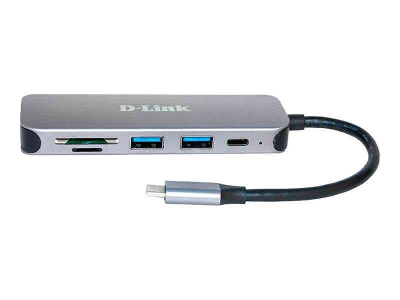 D-Link DUB-2325 - hub - with card reader - 5 ports USB-Hubs - 5 - Grau