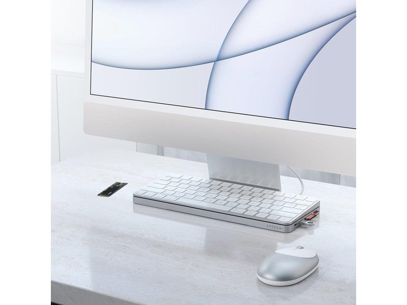 Satechi USB-C Slim Dock for the 24" iMac (2021) - Silver