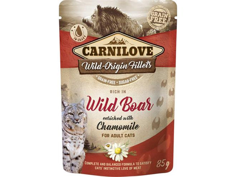 Carnilove cat pouch rich in Wild Boar enrich.w/Cha