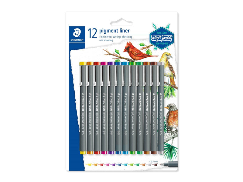 Staedtler pigment liner 0.5 12 colors on BC
