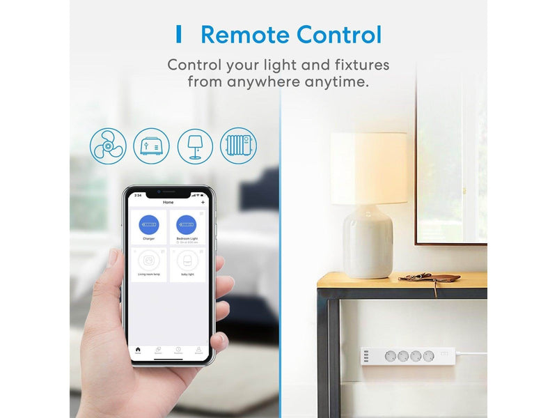 Meross Smart Power Strip 4 AC 4 USB MSS425FHK EU/FR