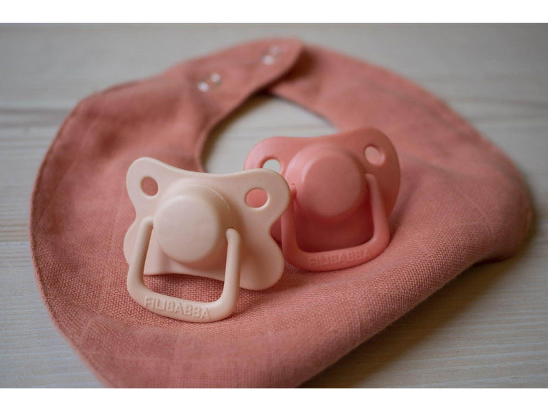 Filibabba Pacifiers 2-pack - Peach +6 months