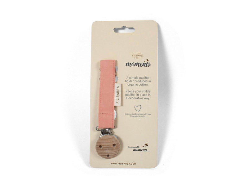 Filibabba Pacifier holder Coral