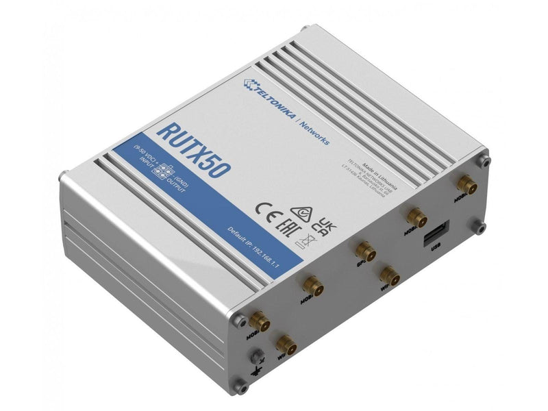 Teltonika RUTX50 Industrial 5G Router - Wireless router 802.11a/b/g/n/Wi-Fi 5 Wave 2