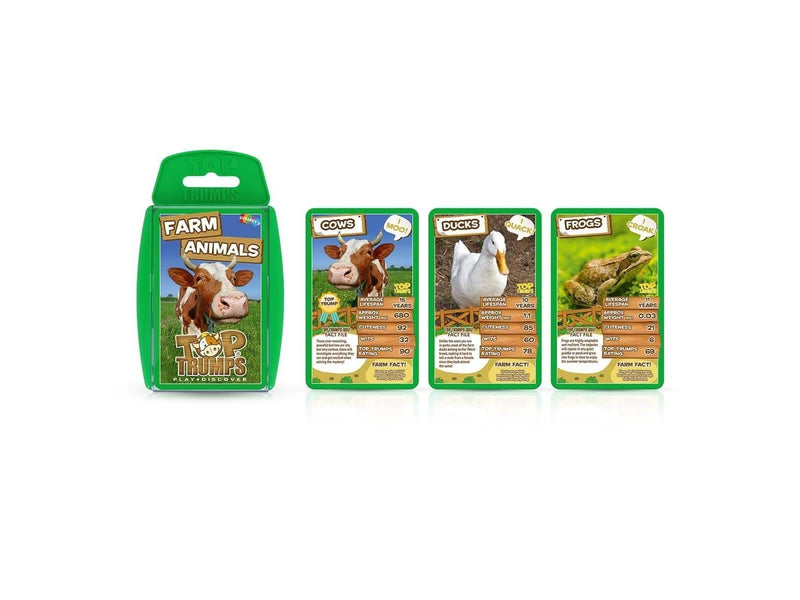 Winning Moves Farm Animals Top Trumps Card Game (ENGLISH)