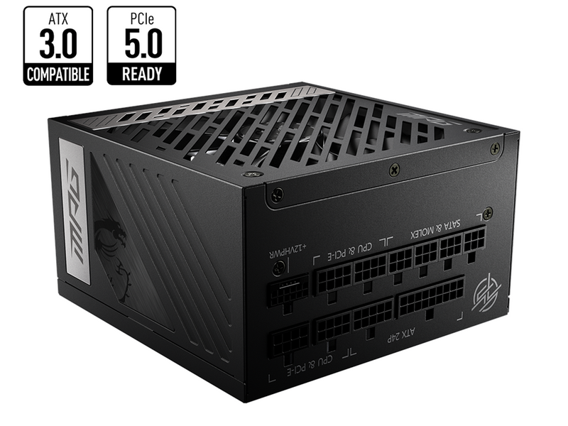MSI MPG A850G PCIE5 Netzteile - 850 Watt - 135 mm - ATX 3.0 - 80 Plus Gold zertifiziert