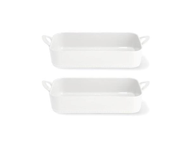 Pillivuyt Toulouse Dish 31 x 18 x 6.5 cm 2.2 liters 2 pcs. White
