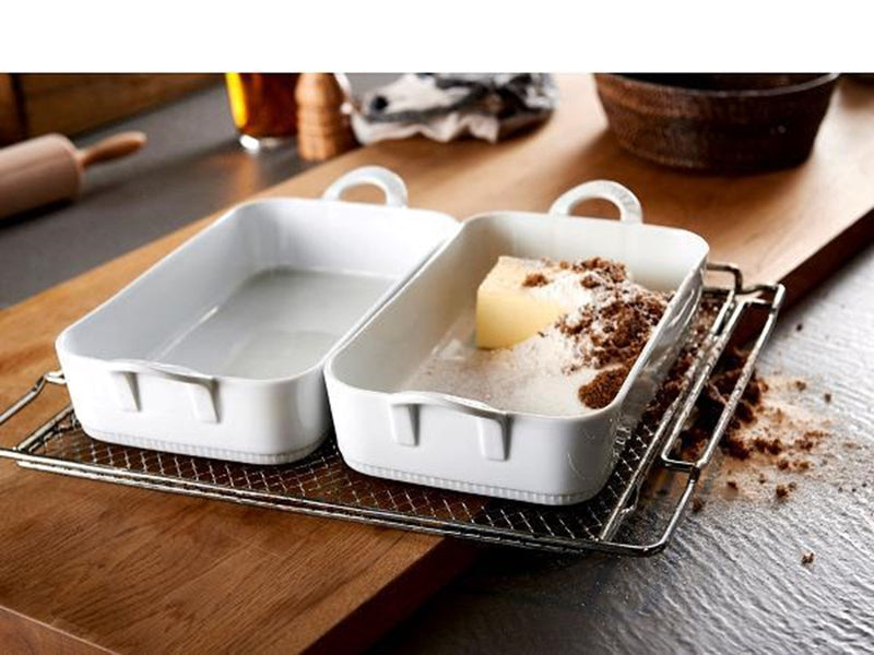 Pillivuyt Toulouse Dish 31 x 18 x 6.5 cm 2.2 liters 2 pcs. White