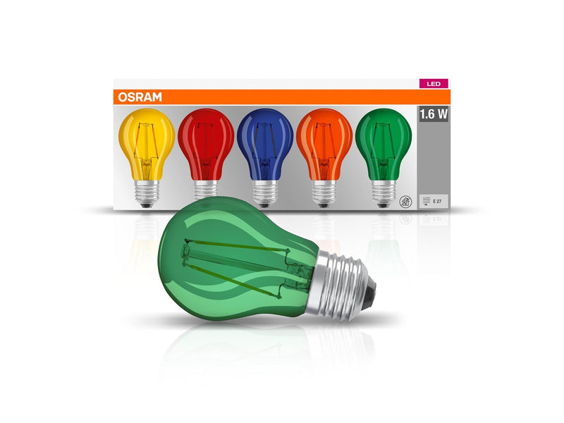 Osram LED-Lampe Décor Standard 2.5W/827 box with 5 colors E27