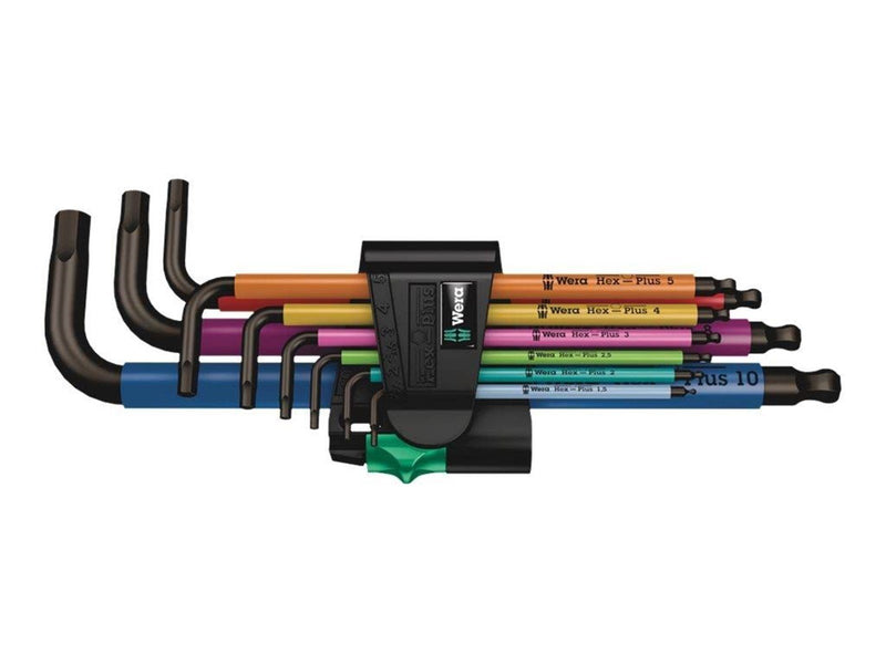 Wera 950 SPKL/9 SM N Multicolour Winkelschlüsselsatz, metrisch, BlackLaser, 9-teilig