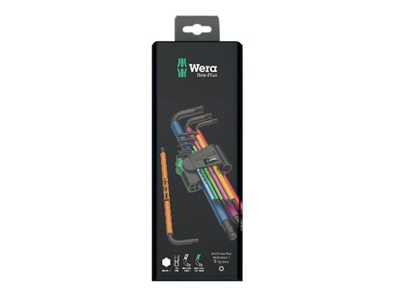 Wera 950 SPKL/9 SM N Multicolour Winkelschlüsselsatz, metrisch, BlackLaser, 9-teilig