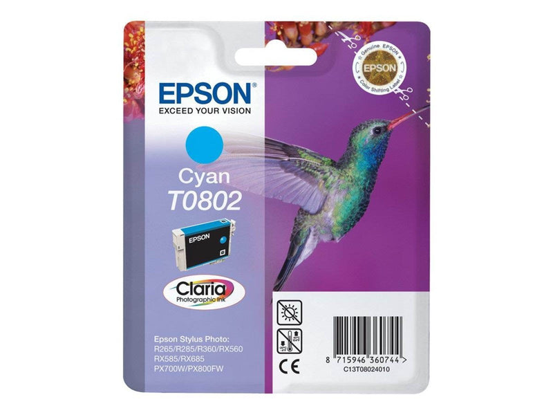 Epson T0802 - Cyan Ink - Tintenpatrone Cyan