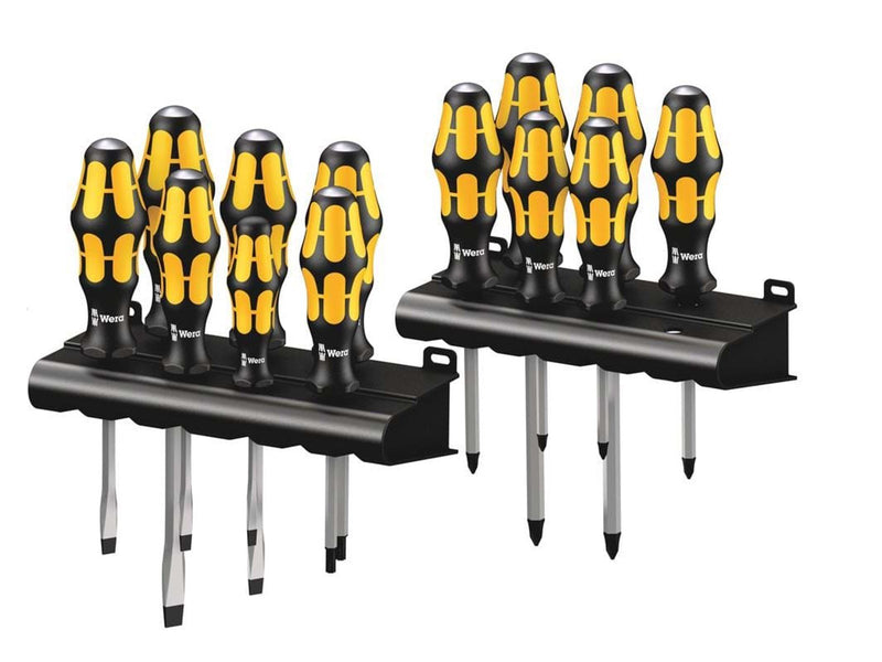 Wera Big Pack 900 Schraubendrehersatz Kraftform : Der Schraubmeißel + Rack, 13-teilig