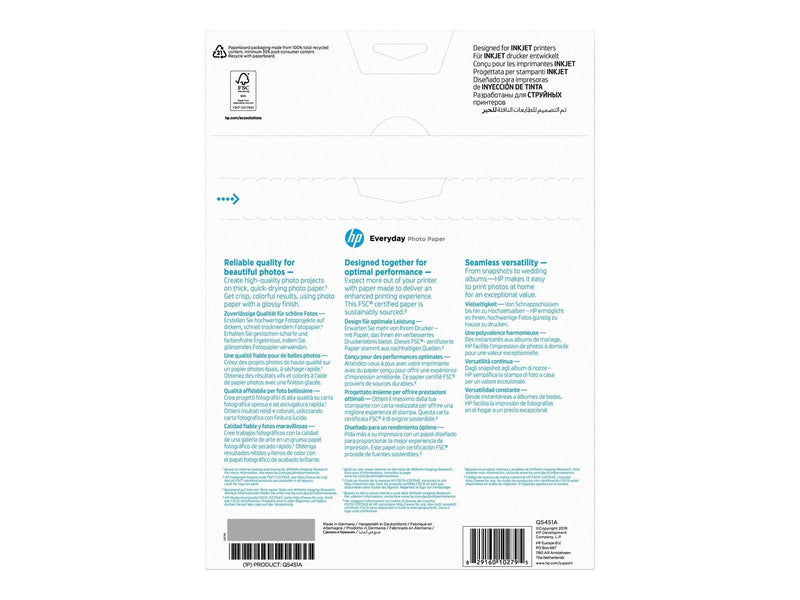 HP Everyday Photo Paper - A4 (210 x 297 mm)