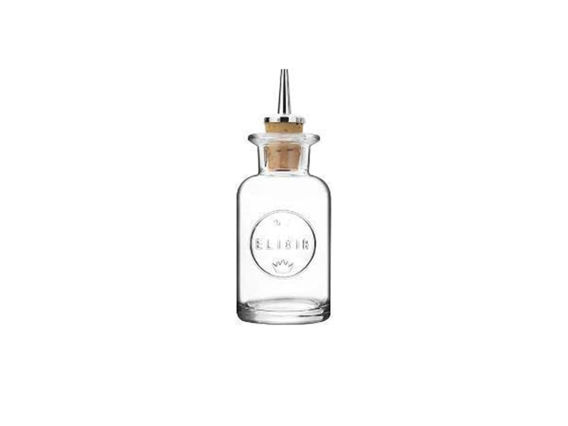 Luigi Bormioli Elixir No. 2 Bottle steel pouring stopper round Dia 5.2 x 14.7 cm 10 cl Clear
