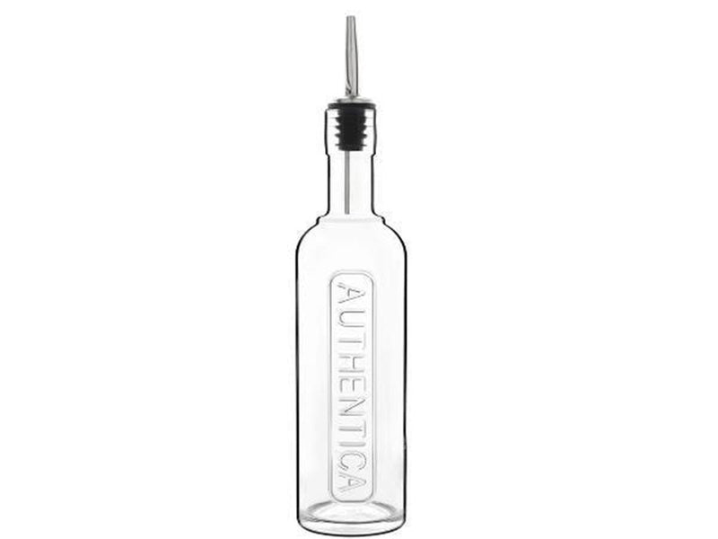 Luigi Bormioli Authentica Bottle with steel pouring stopper Dia 6.9 x 31.3 cm 50 cl Clear