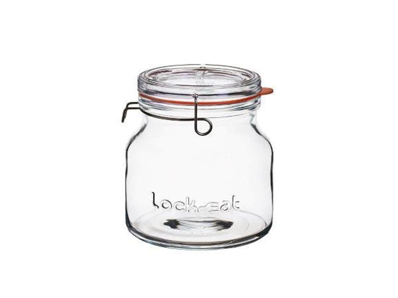 Luigi Bormioli Lock Eat Jam jar with patent lid chubby Dia 14.5 x 15.5 cm 1.5 liter Clear