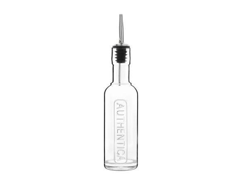 Luigi Bormioli Authentica Bottle with steel pouring stopper Dia 5.8 x 26.1 cm 25 cl Clear