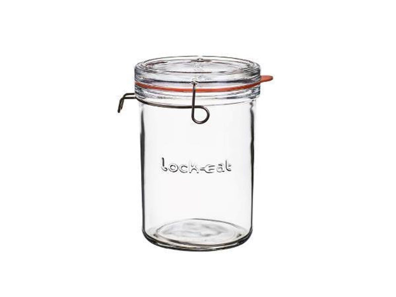 Luigi Bormioli Lock Eat Jam jar with patent lid Dia 12 x 17 cm 1 liter Clear