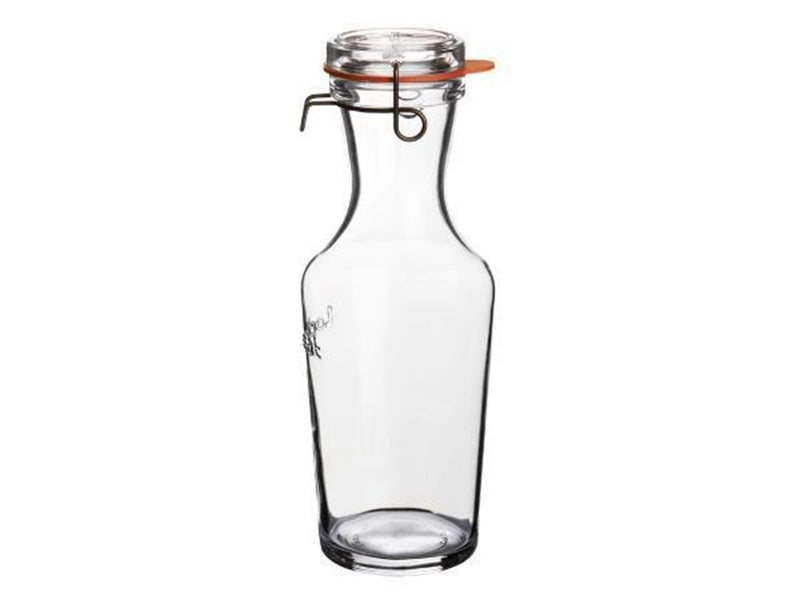 Luigi Bormioli Lock Eat Carafe with patent lid Dia 10.2 x 27.7 cm 1 liter Clear