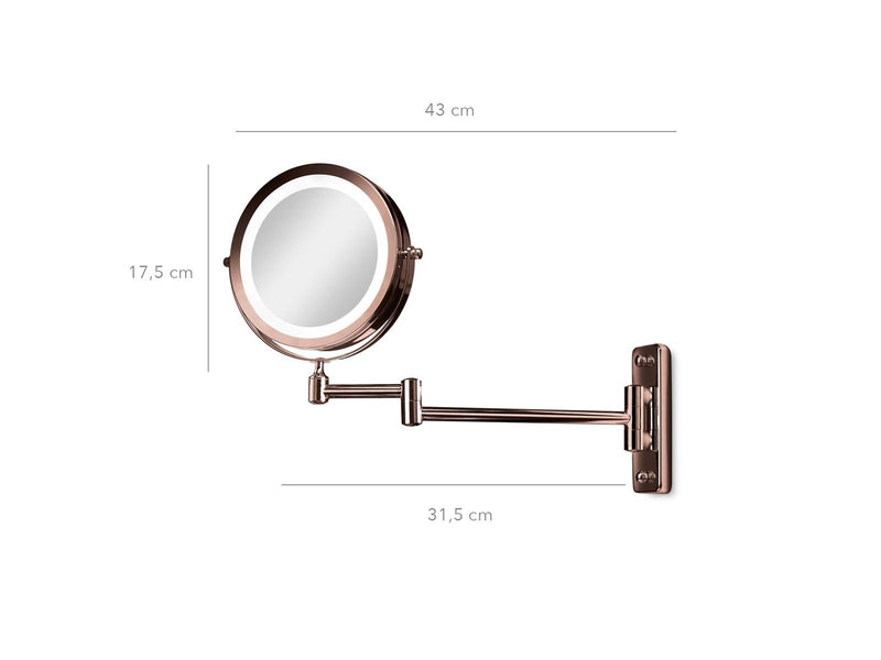 Gillian Jones double-sided wall mirror with LED light