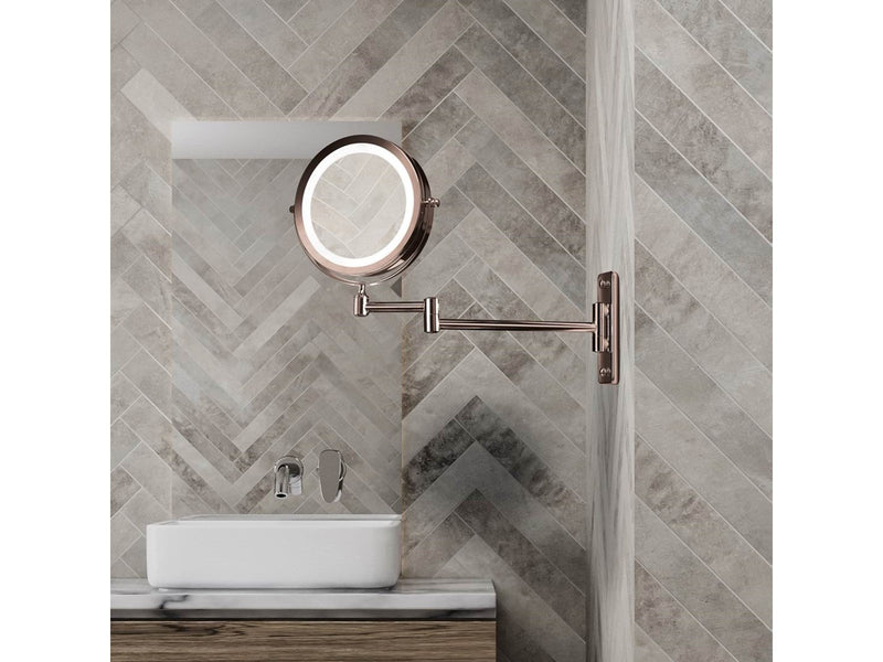 Gillian Jones double-sided wall mirror with LED light