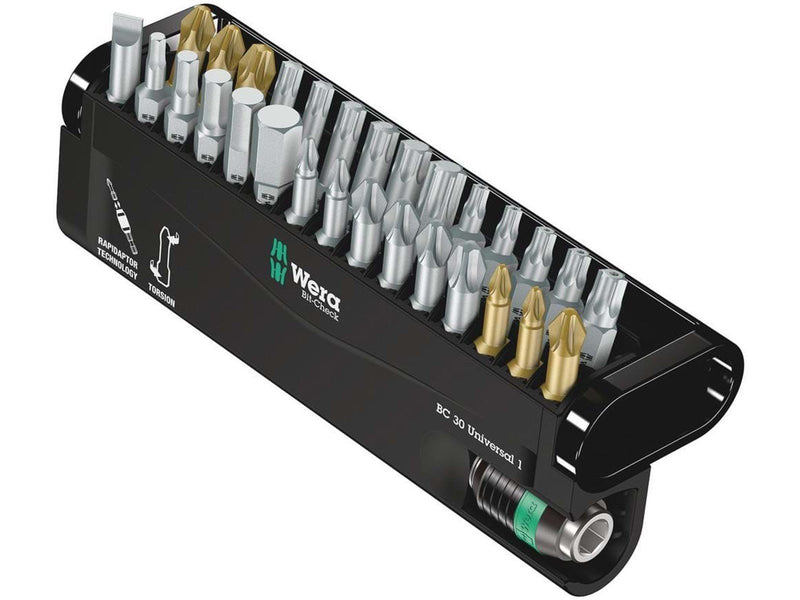 Wera Bit-Sortiment, Bit-Check 30 Universal 1, 30-teilig