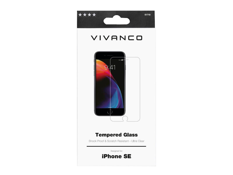 Vivanco Tempered Protection Glass iPhone SE 2020