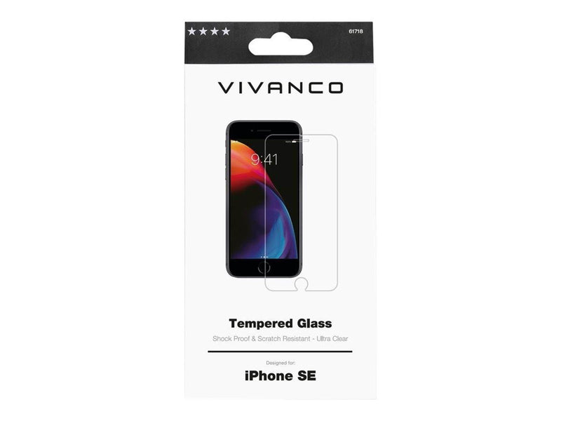 Vivanco Tempered Protection Glass iPhone SE 2020