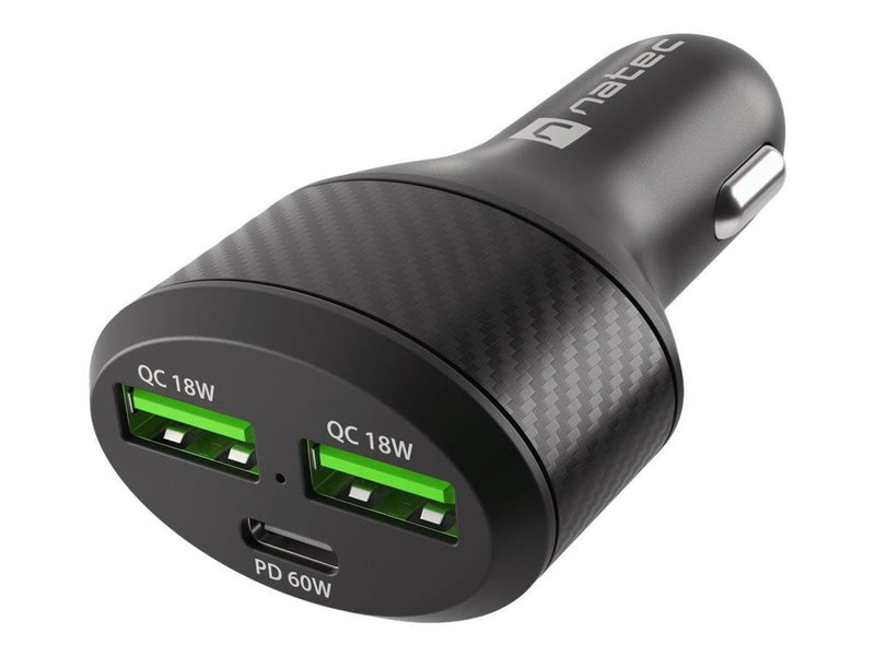 Natec Coney car power adapter - 2 x USB 24 pin USB-C