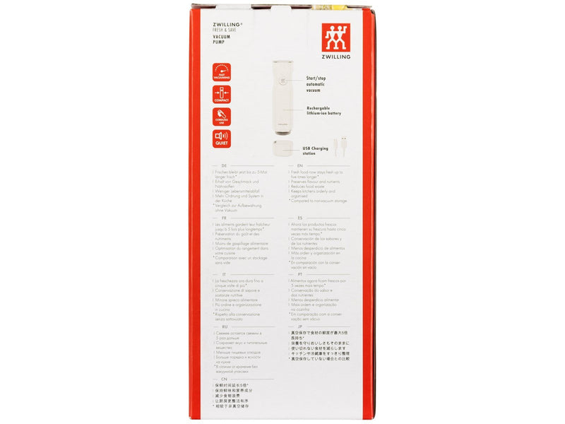 Zwilling Fresh & Save handheld vacuum bag sealer - white