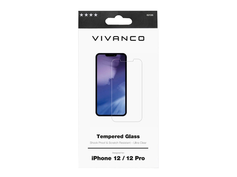 Vivanco Tempered Protect. Glass 9H iPhone 12 / 12 Pro